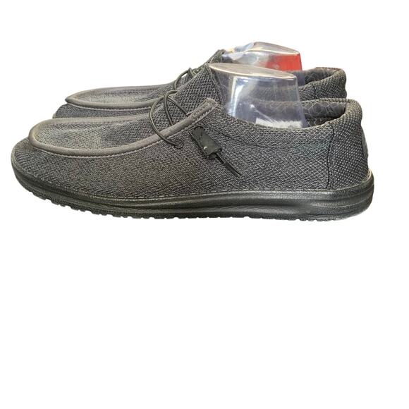Hey Dude Wally Sox Micro Total Black Men’s 13 Slip On Casual Comfort Shoes